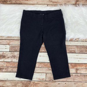 J Jill Cropped Capri Leggings Size 4P Petite Black